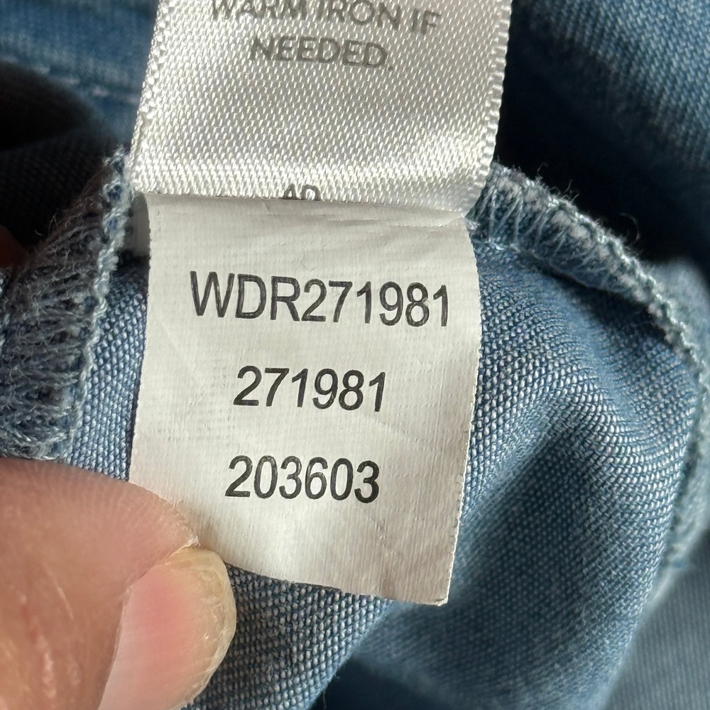 J.Jill Denim Wide Leg Jumpsuit Womens Medium Blue Cotton V-Neck WDR271981 - Picture 5 of 14